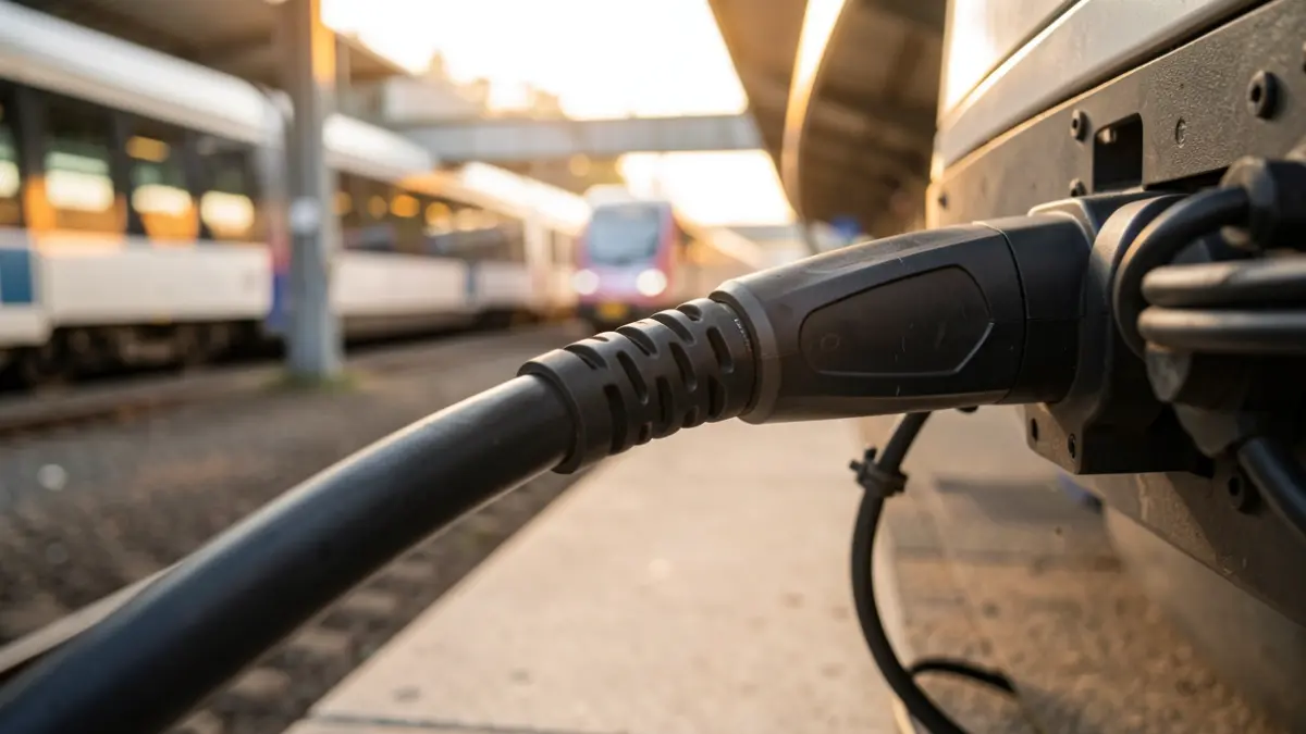 Generic image of a train electrical connection point.