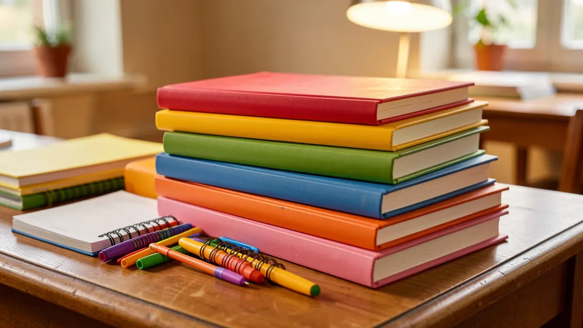 Imagen genérica de material escolar y libros sobre una mesa.