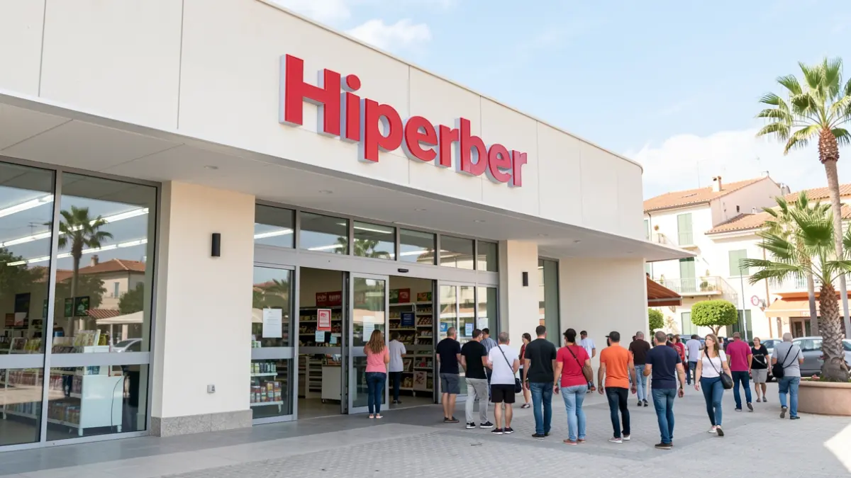 Imagen genérica de un supermercado Hiperber en la ciudad de Alicante.