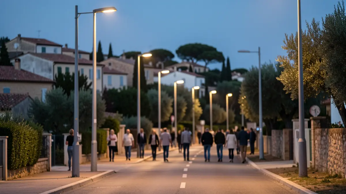 Improved lighting on an access road to Hurchillo.