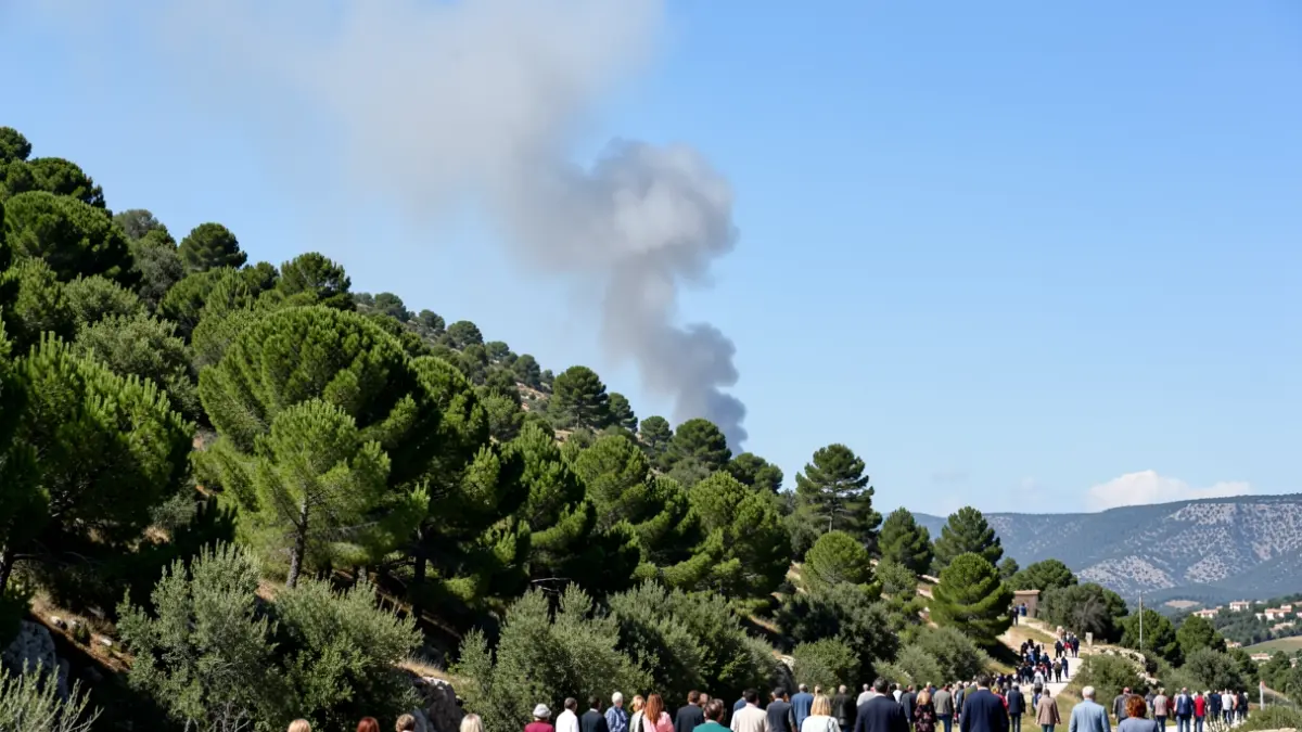 Imagen genérica de un incendio forestal en Borriol.