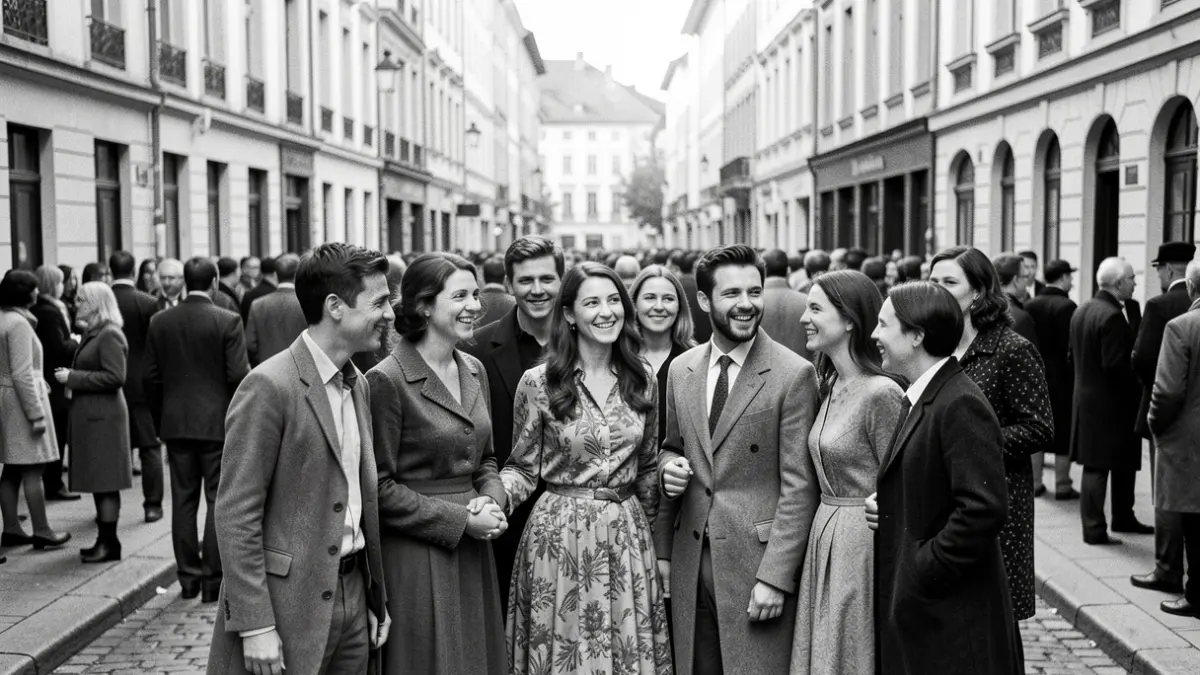 Imatge genèrica d'un grup d'amics en blanc i negre.