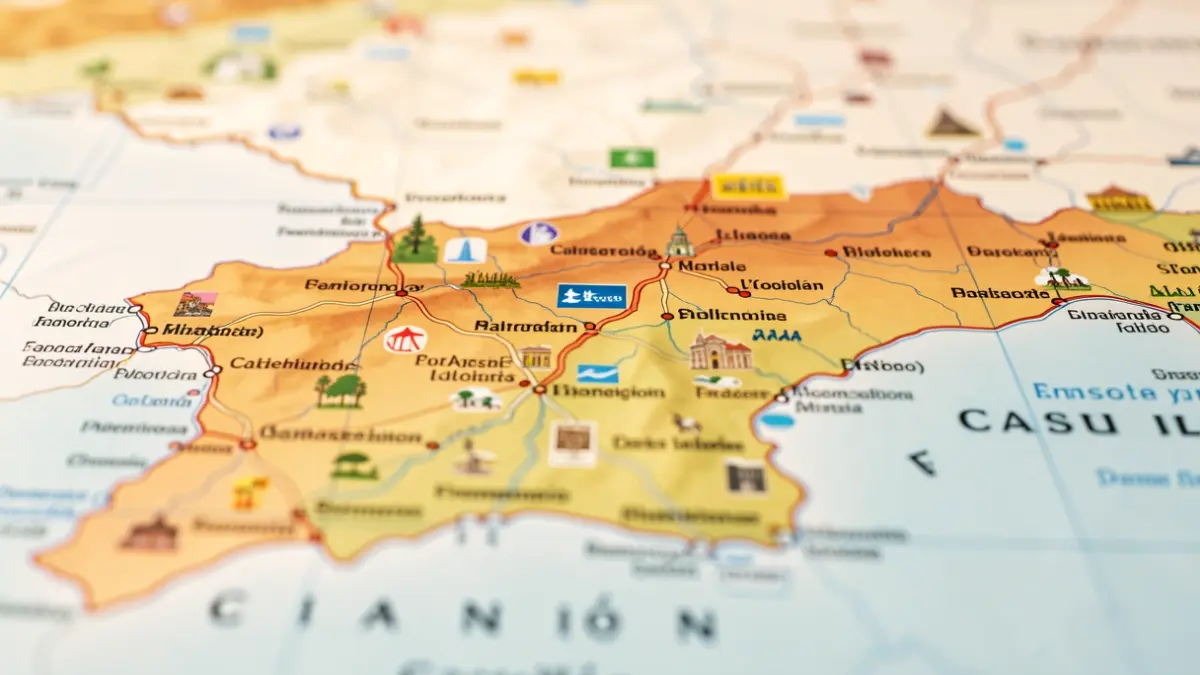 Mapa de la província de Castelló amb regions turístiques destacades.