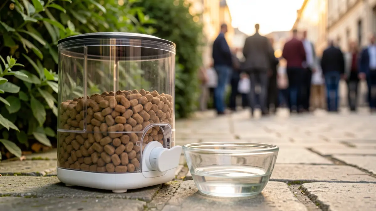 Generic image of a cat feeder shelter.