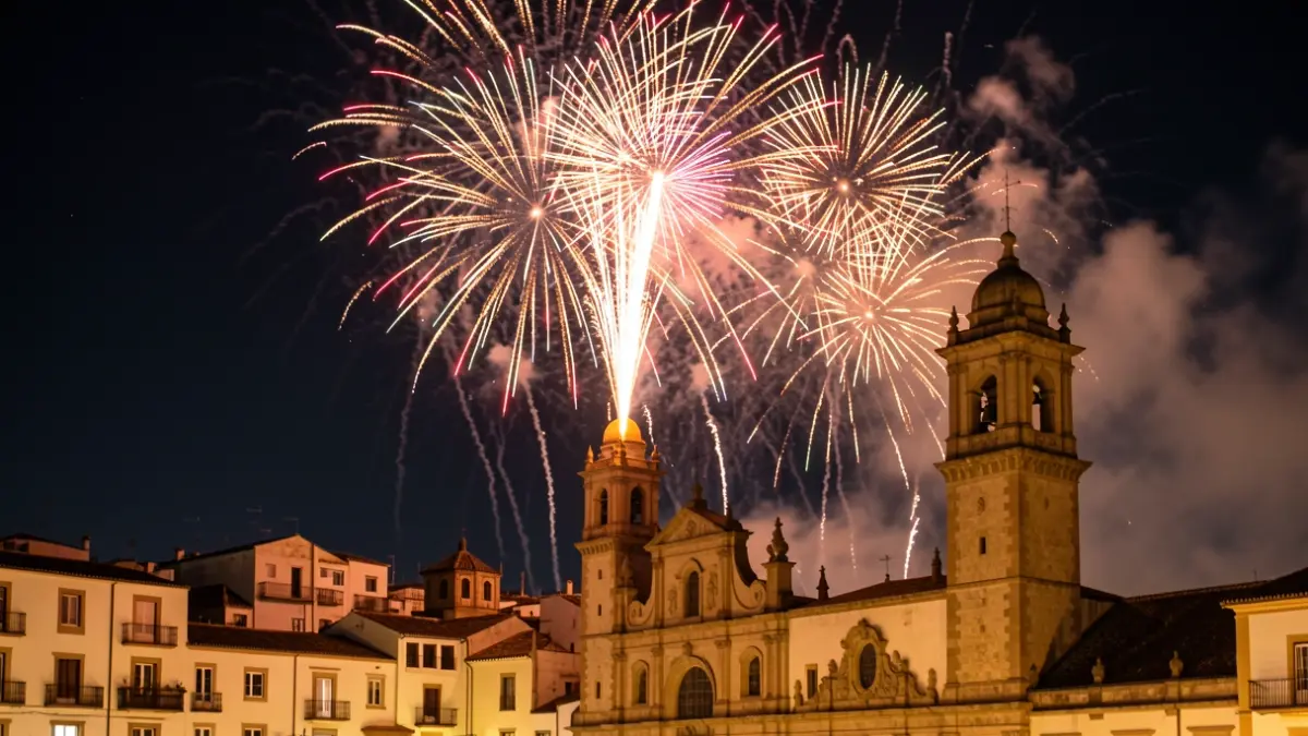Generic image of fireworks over Elche during the Nit de l'Albà.