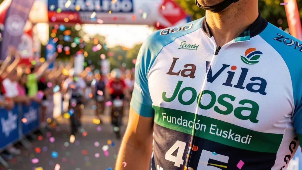 Generic image of a cycling jersey with the names La Vila Joiosa and Fundación Euskadi.