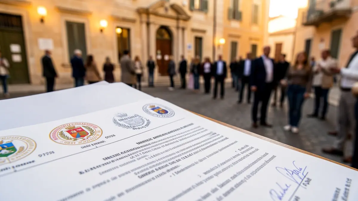 Imatge genèrica d'un document oficial amb segells, representant un pla municipal.