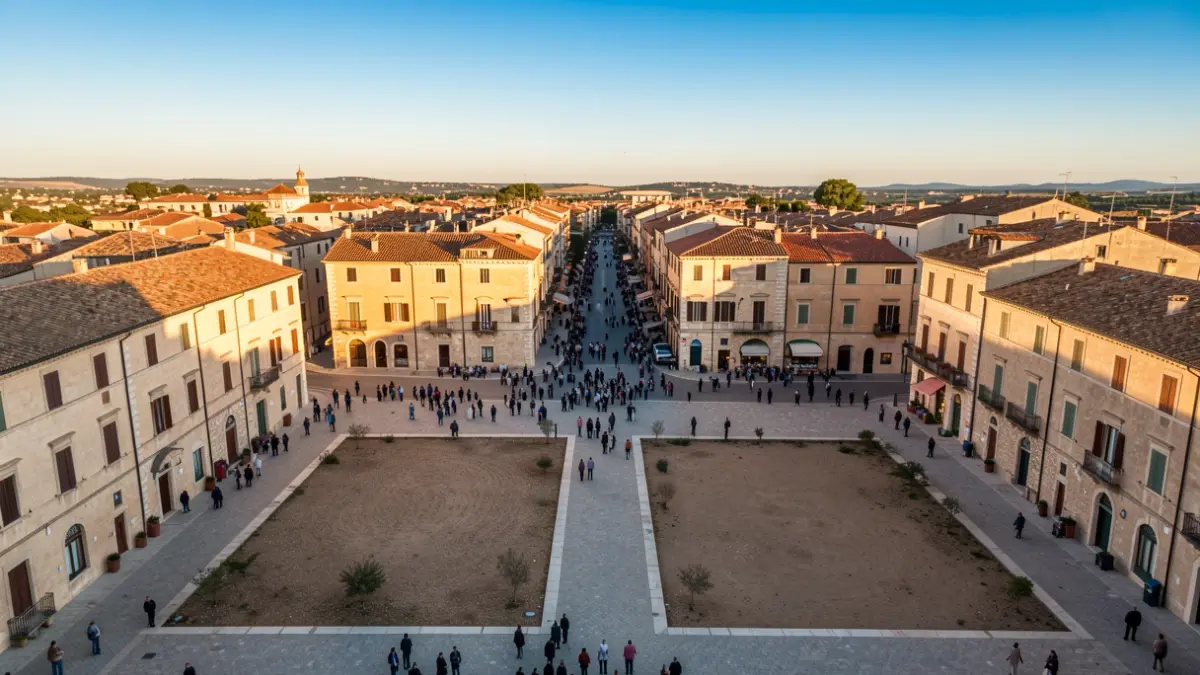 Imatge genèrica de dos solars municipals en un centre històric mediterrani.