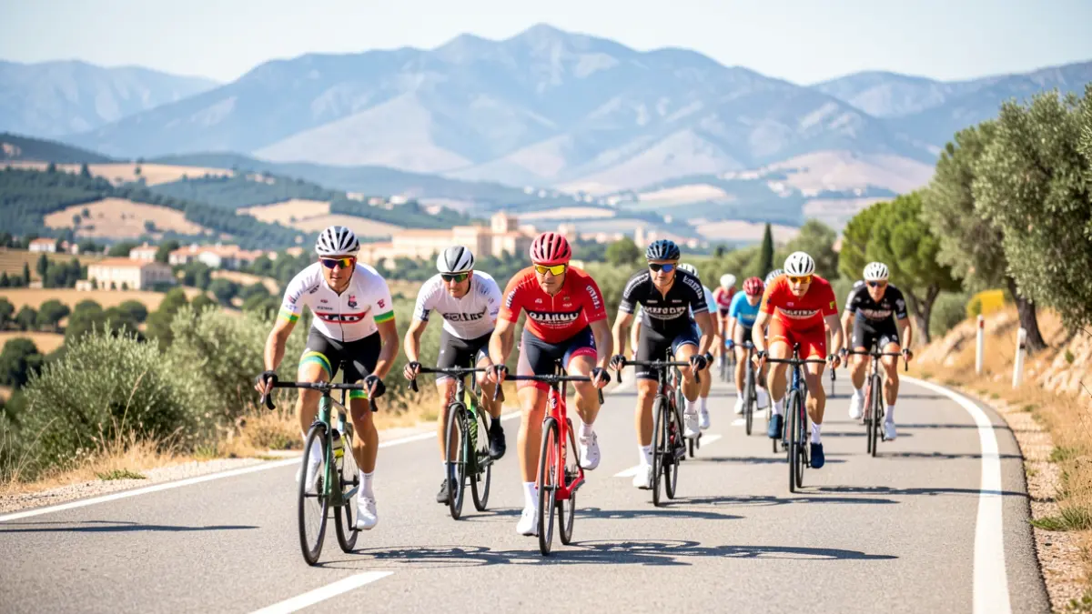 Imagen genérica de un grupo de ciclistas en una etapa de La Vuelta por la Comunitat Valenciana.