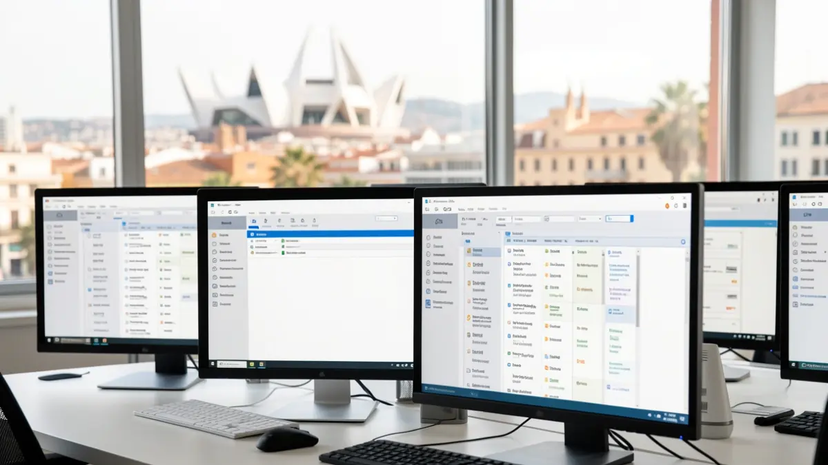 Generic image of an AI translation system in an office setting.