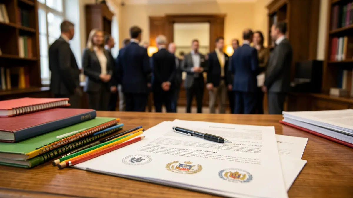 Generic image of school supplies and an official document.