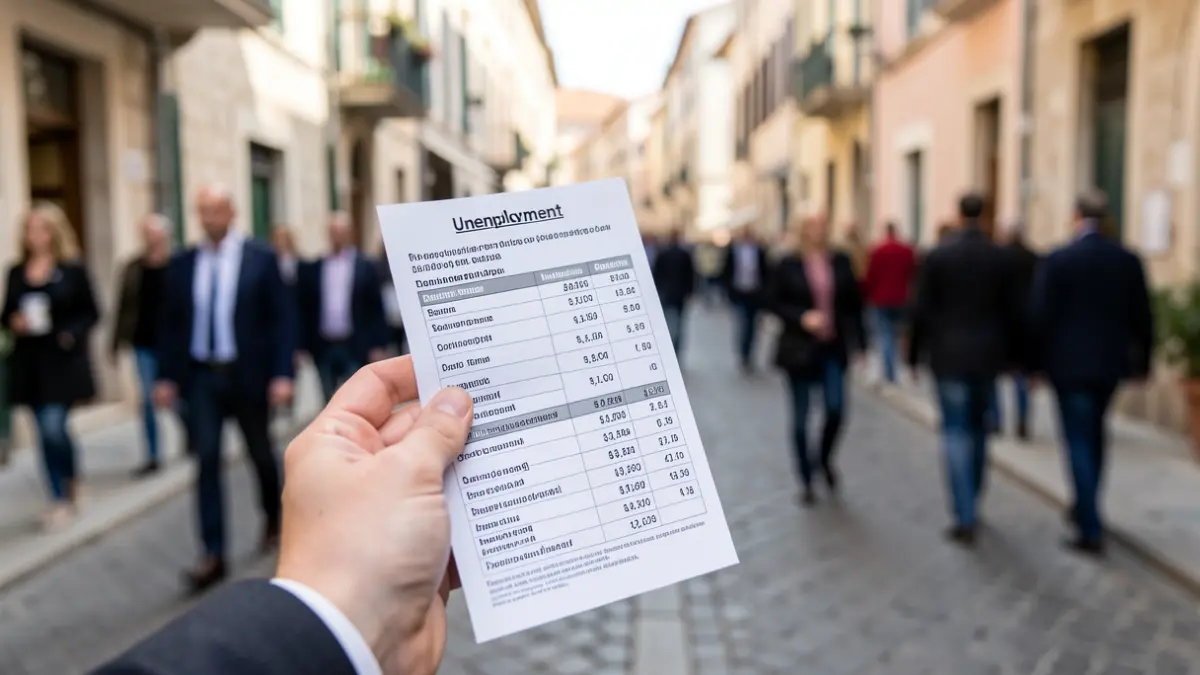 Imagen genérica de un informe de desempleo con datos estadísticos.