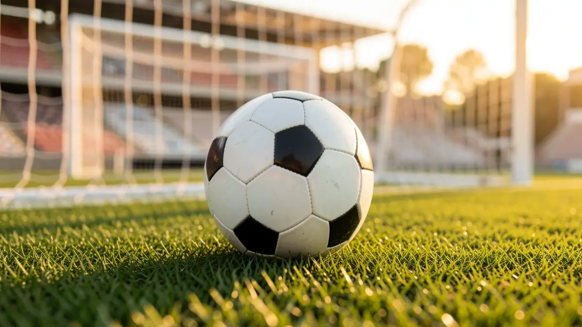 Imatge genèrica d'una pilota de futbol en un camp.