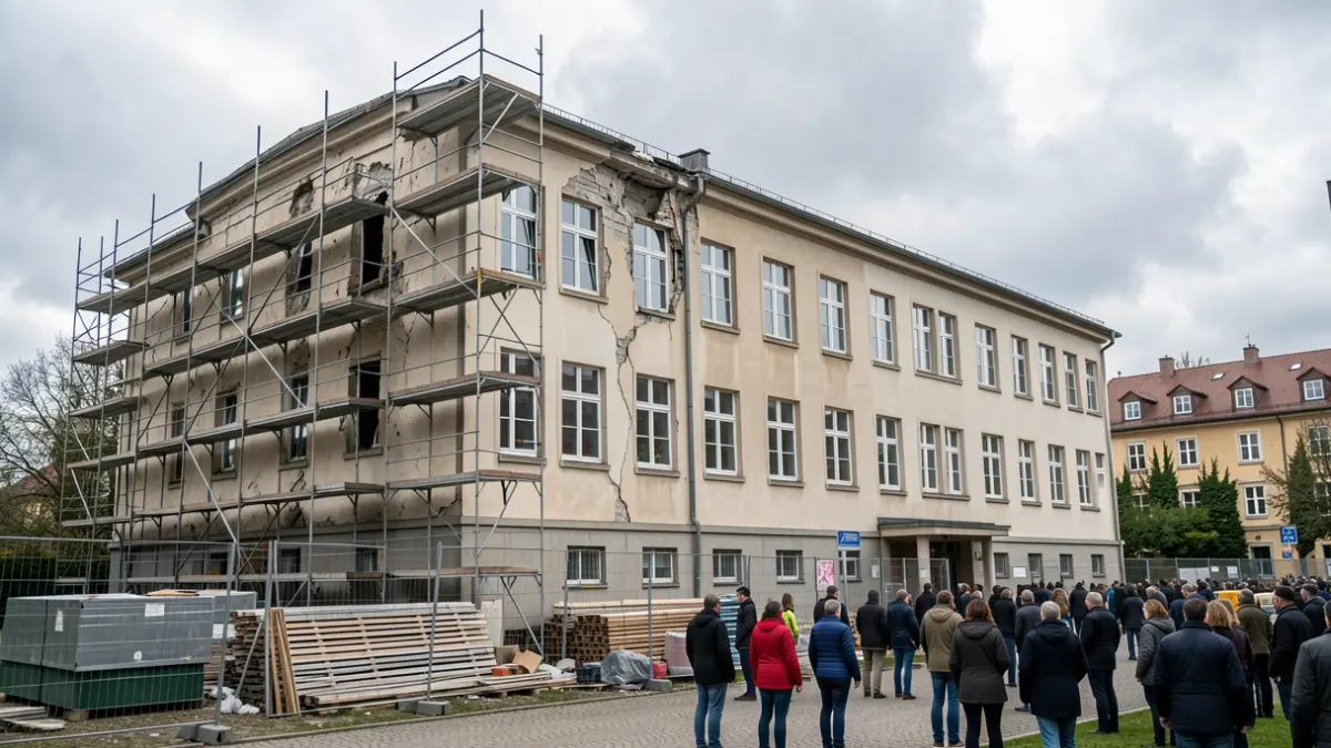 Imatge genèrica d'un centre educatiu amb obres.