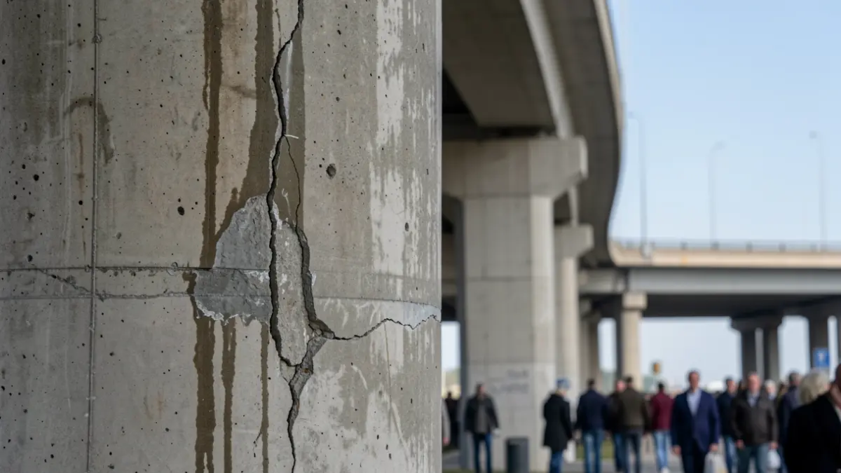 Generic image of road bridge structures showing signs of deterioration.