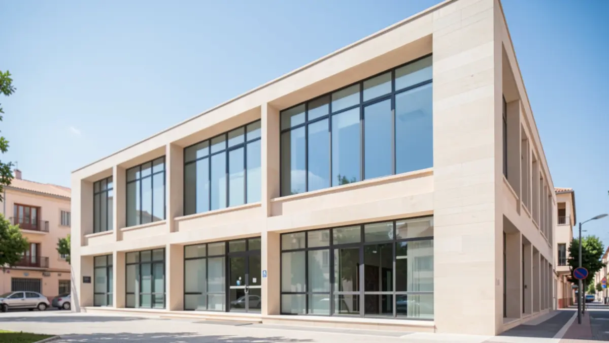 Imagen genérica de la fachada de un edificio municipal en Castelló.
