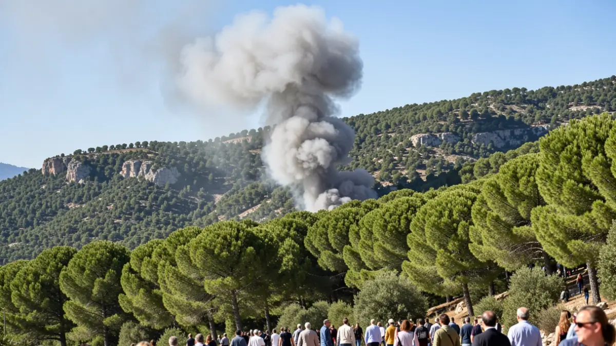 Generic image of smoke from a forest fire in the Serra Calderona.