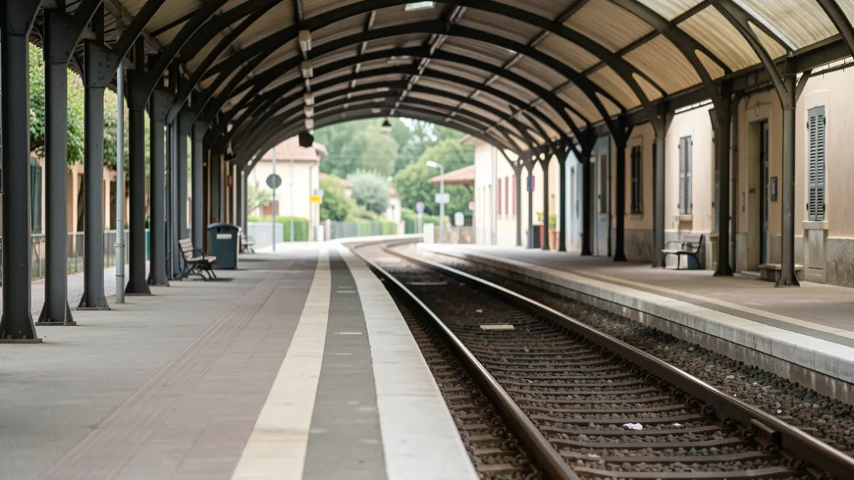 Imatge genèrica d'una estació de tren amb vies.