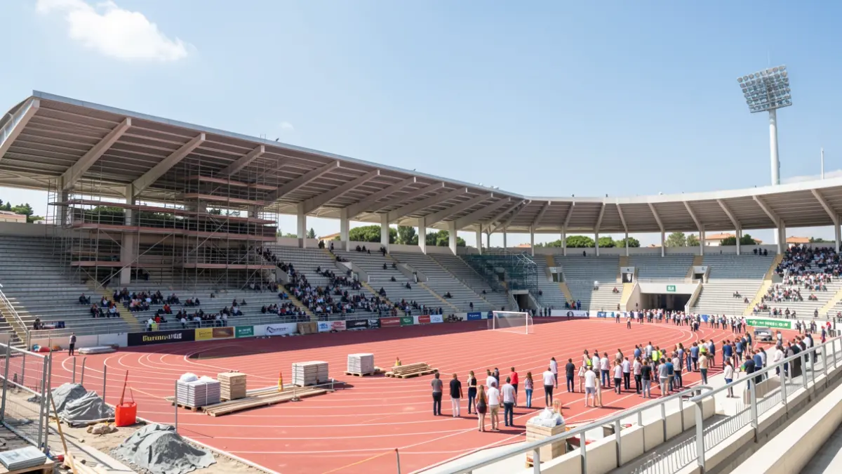 Generic image of a sports stadium under renovation.