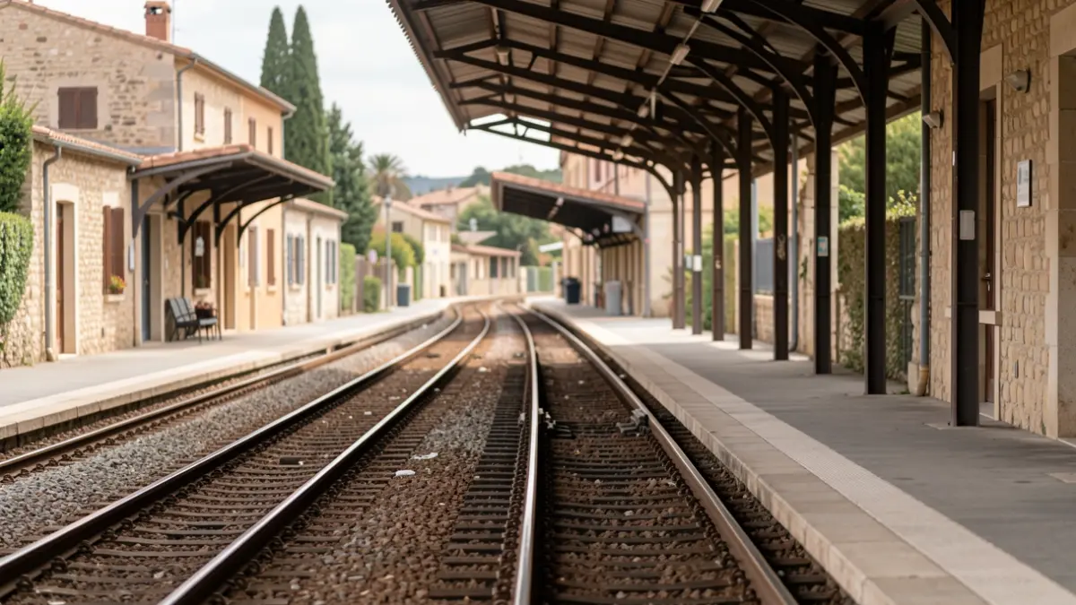 Generic image of an empty metro platform with tracks.