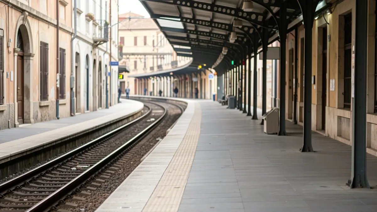 Generic image of an empty metro platform with tracks.