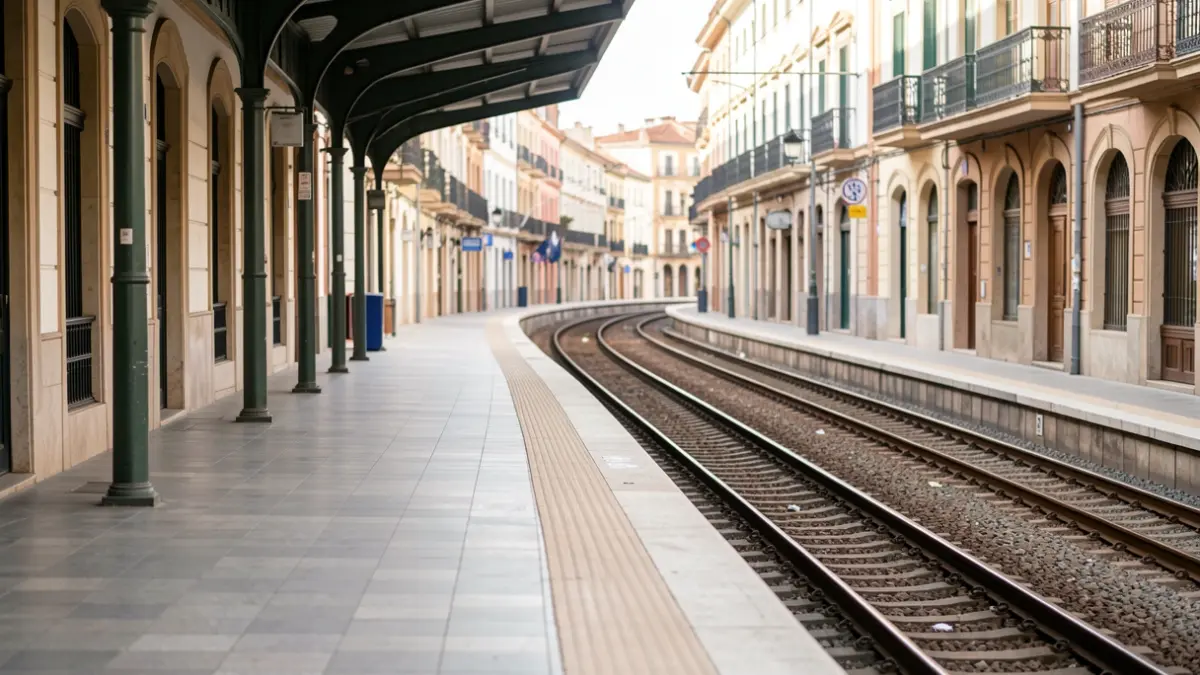 Generic image of an empty metro platform in Valencia.
