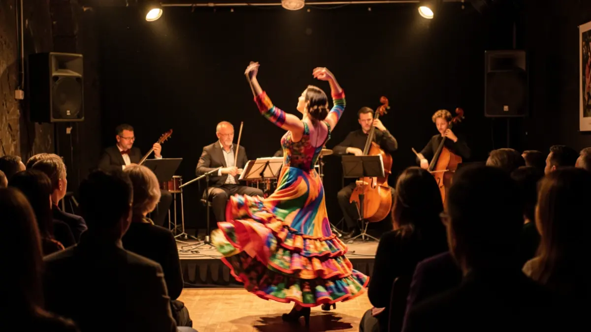 Generic image of a flamenco show in an intimate venue.