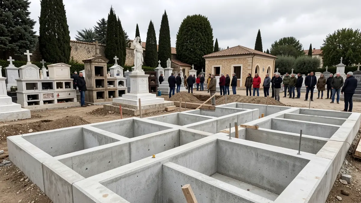 Imatge genèrica d'obres en un cementeri.