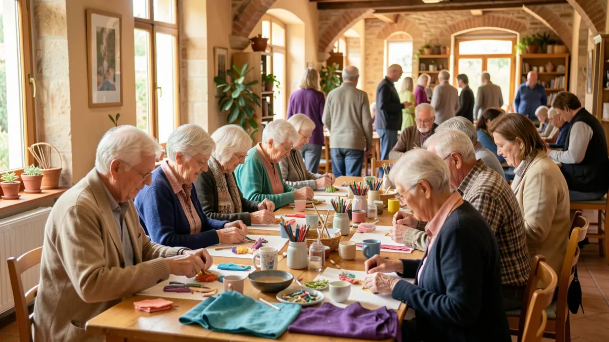 Generic image of elderly people participating in active aging workshops.