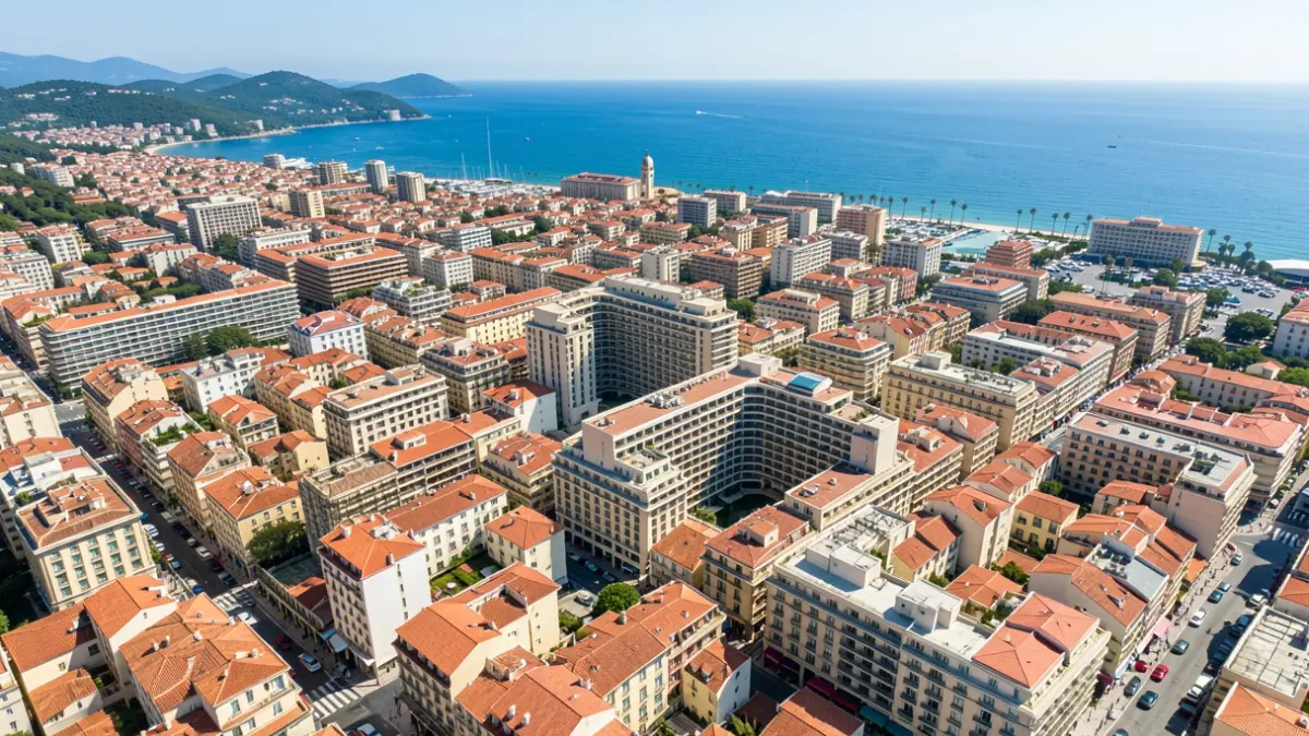 Imatge genèrica d'una ciutat costanera mediterrània amb molts edificis.