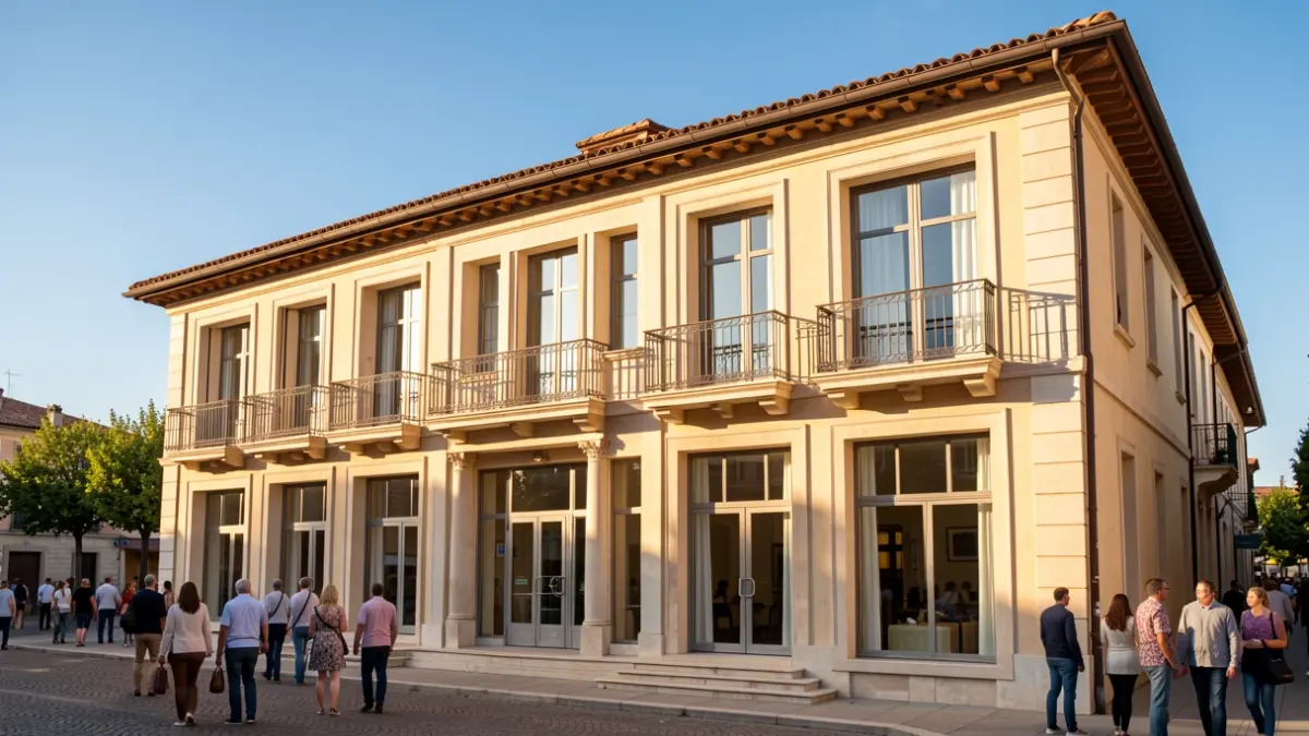 Imatge genèrica de la façana d'una casa de cultura mediterrània.