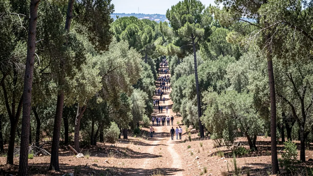 Imagen genérica de un cortafuegos en un bosque mediterráneo.