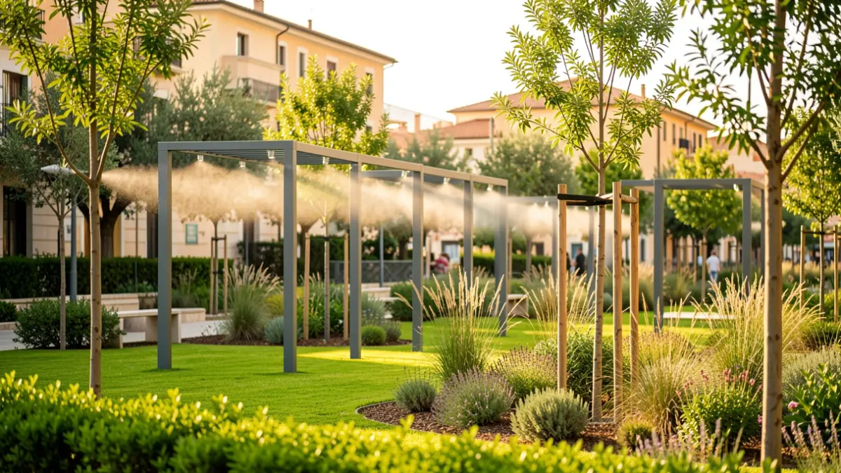 Imatge genèrica d'un parc urbà renovat amb arbres i zones verdes.