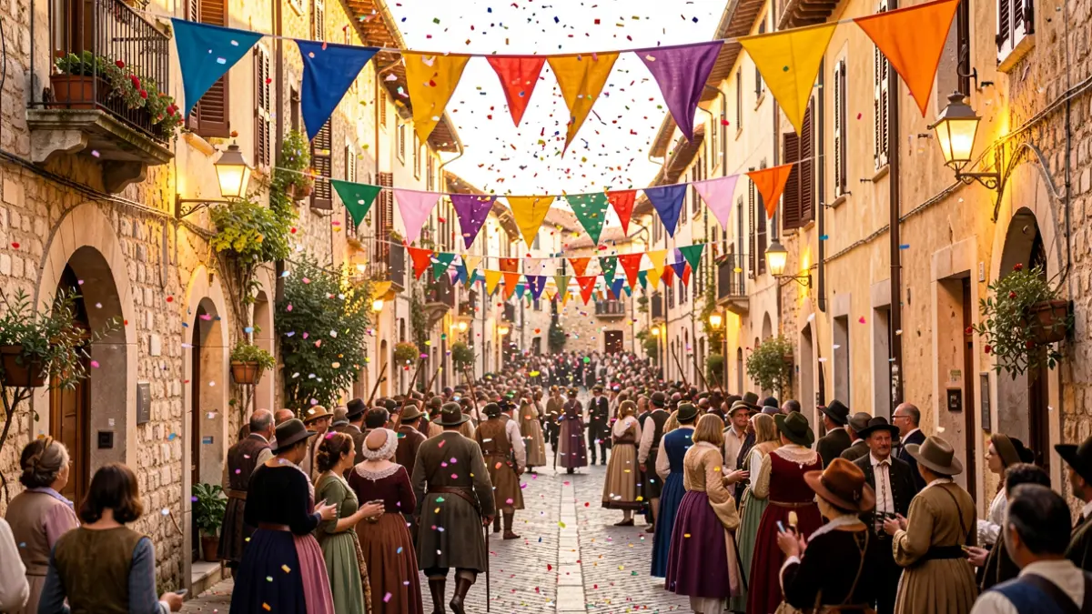 Generic image of a street festival with a festive atmosphere.