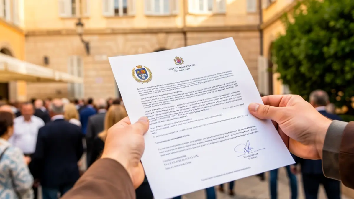Generic image of an official document with seals.