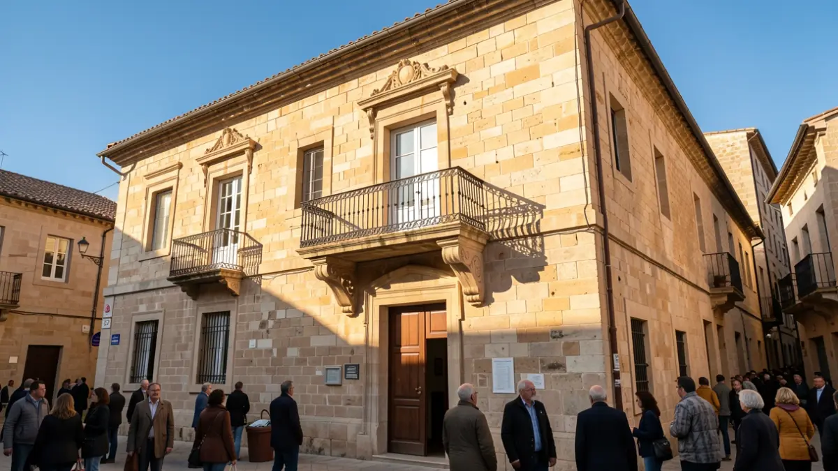 Façana de l'ajuntament de Paiporta durant una vesprada assolellada.