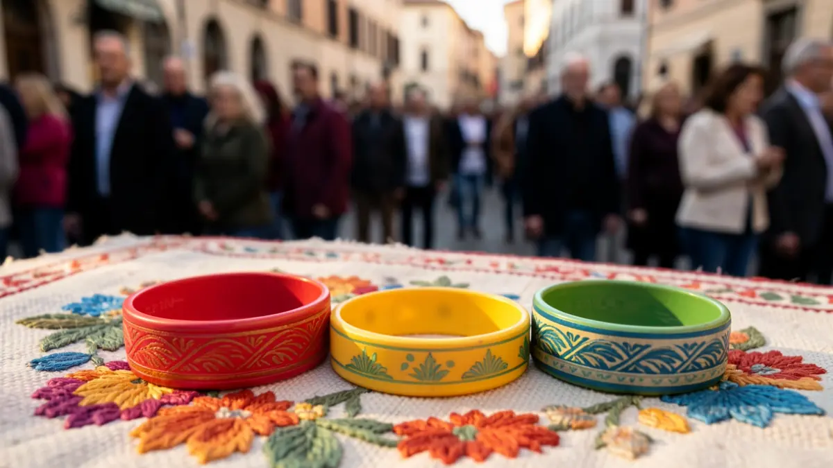 Imagen genérica de cuatro pulseras solidarias con diseños mediterráneos.