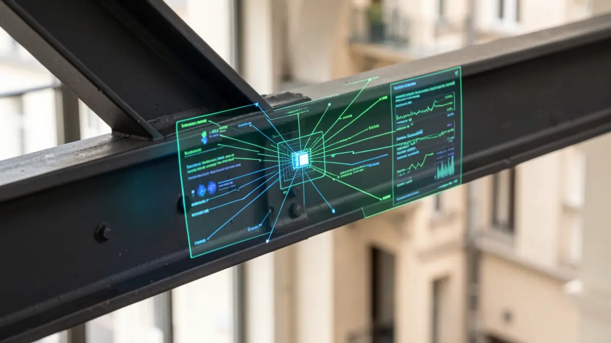 Imatge genèrica de sensors monitorant l'estructura d'un edifici.