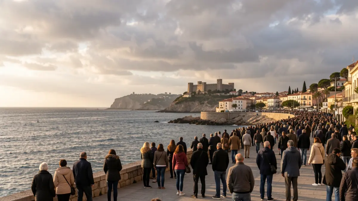 Generic image of a cloudy sky over the coast of Peñíscola.