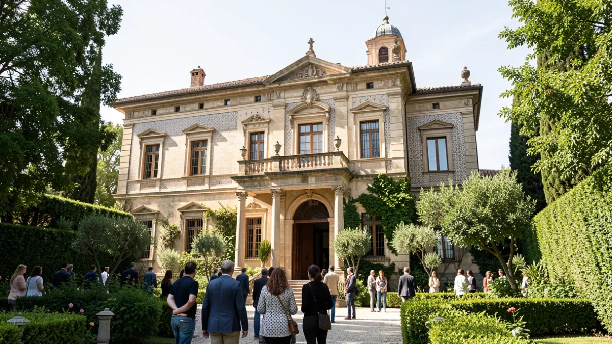 Imatge de Villa Amparo, un edifici històric a Rocafort amb jardins.