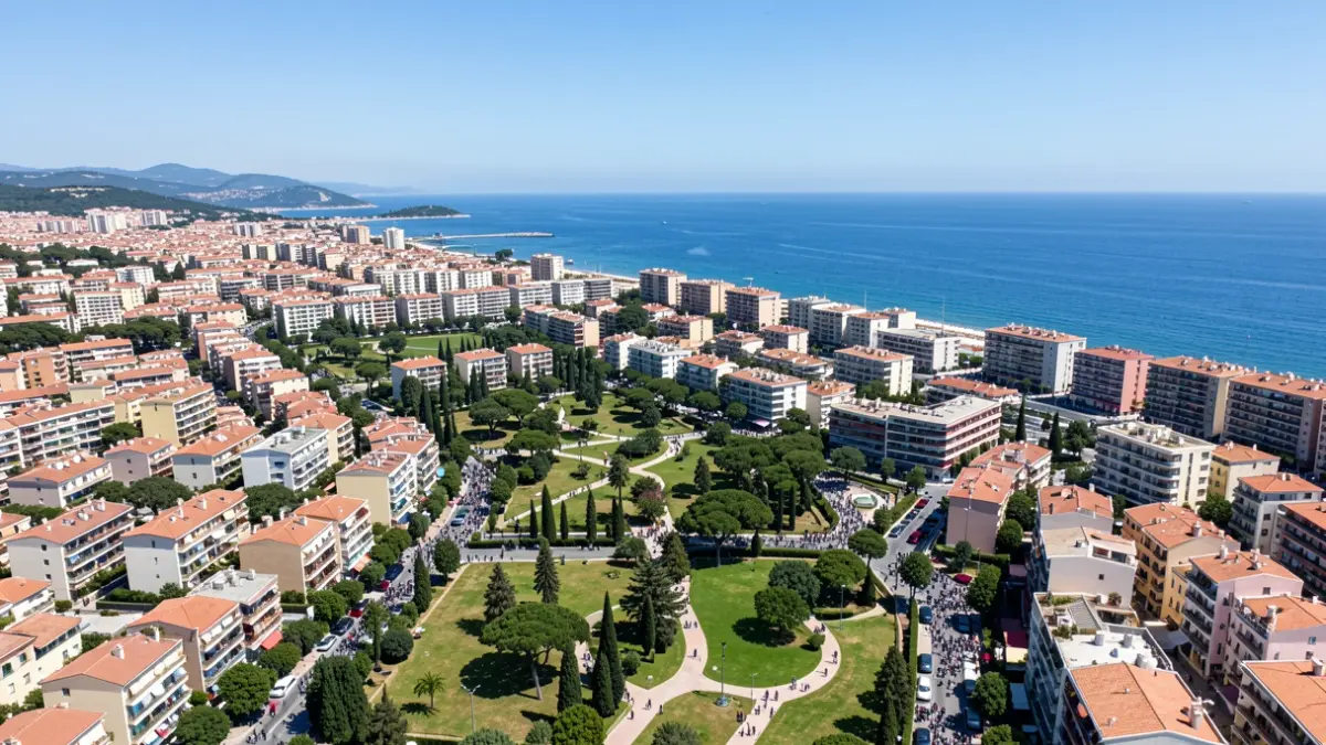 Imatge genèrica d'un nou barri costaner amb zones verdes i edificis residencials.