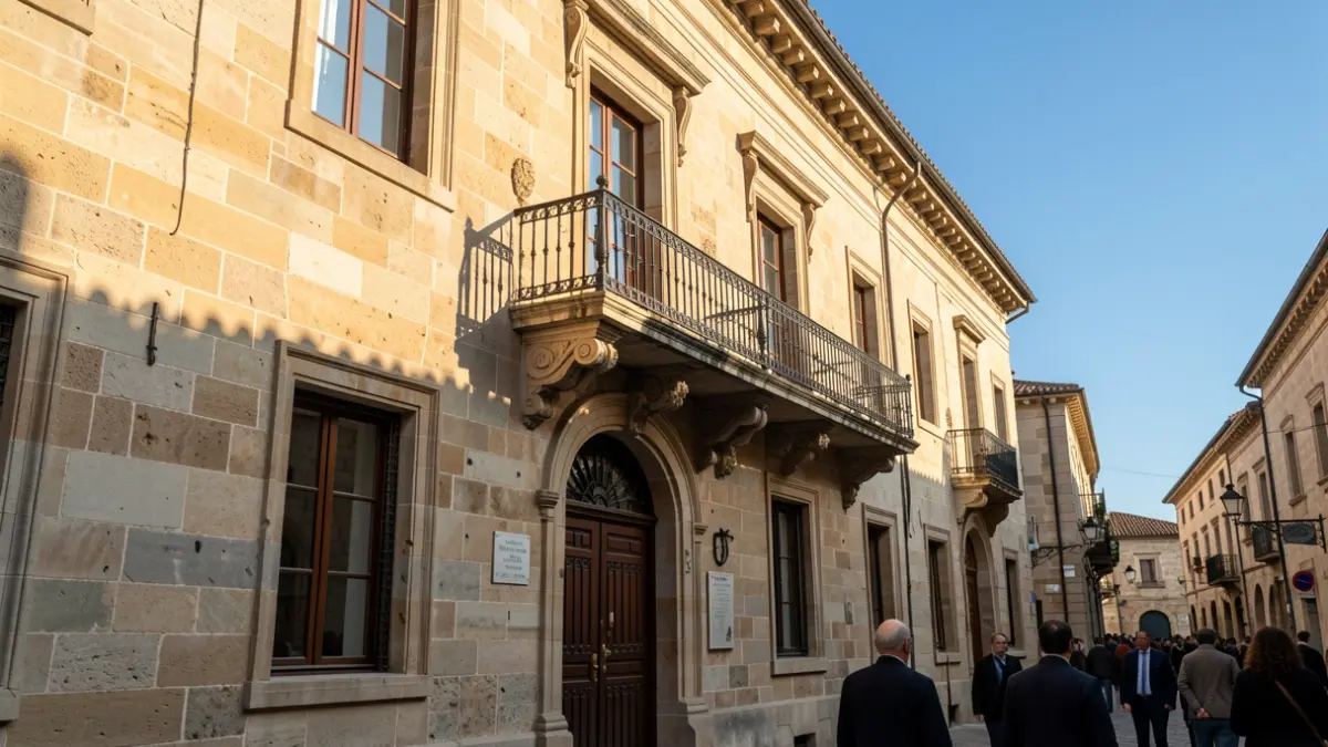 Imagen genérica de un edificio oficial con arquitectura mediterránea.