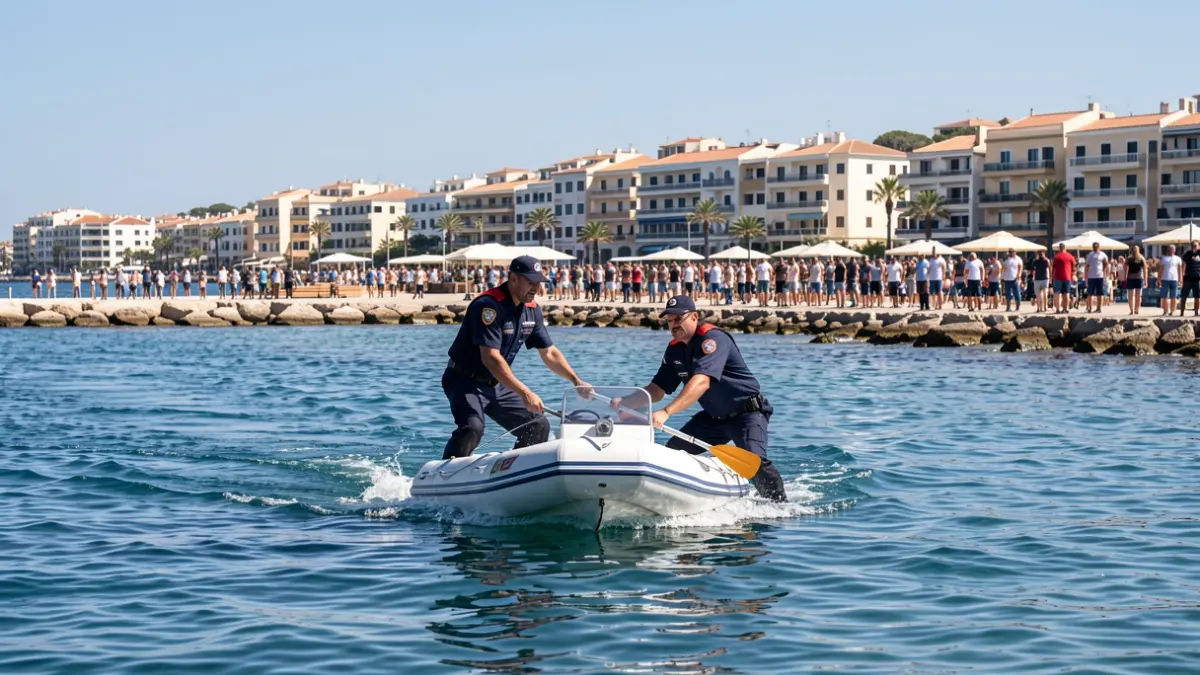 Imagen genérica de un simulacro de rescate en la playa de La Fossa en Calp.