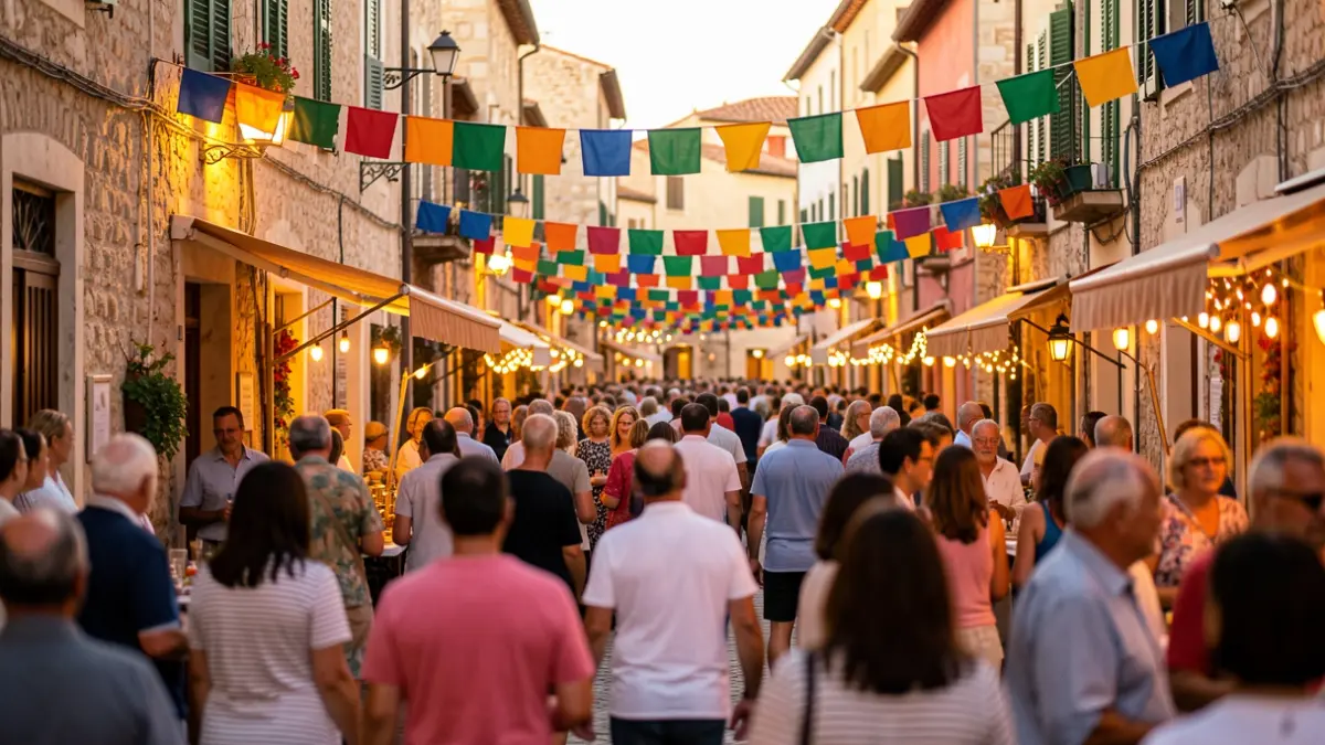Imatge genèrica d'una festa popular en un poble mediterrani.