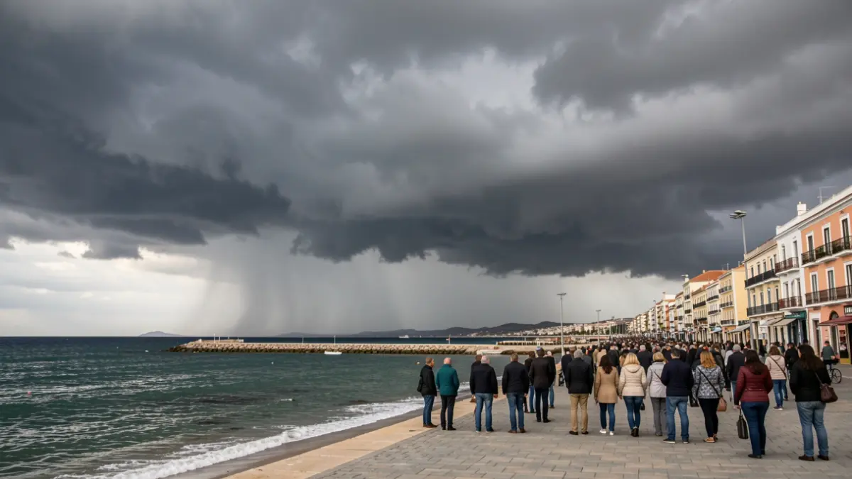Generic image of storm clouds over the Valencian coast.