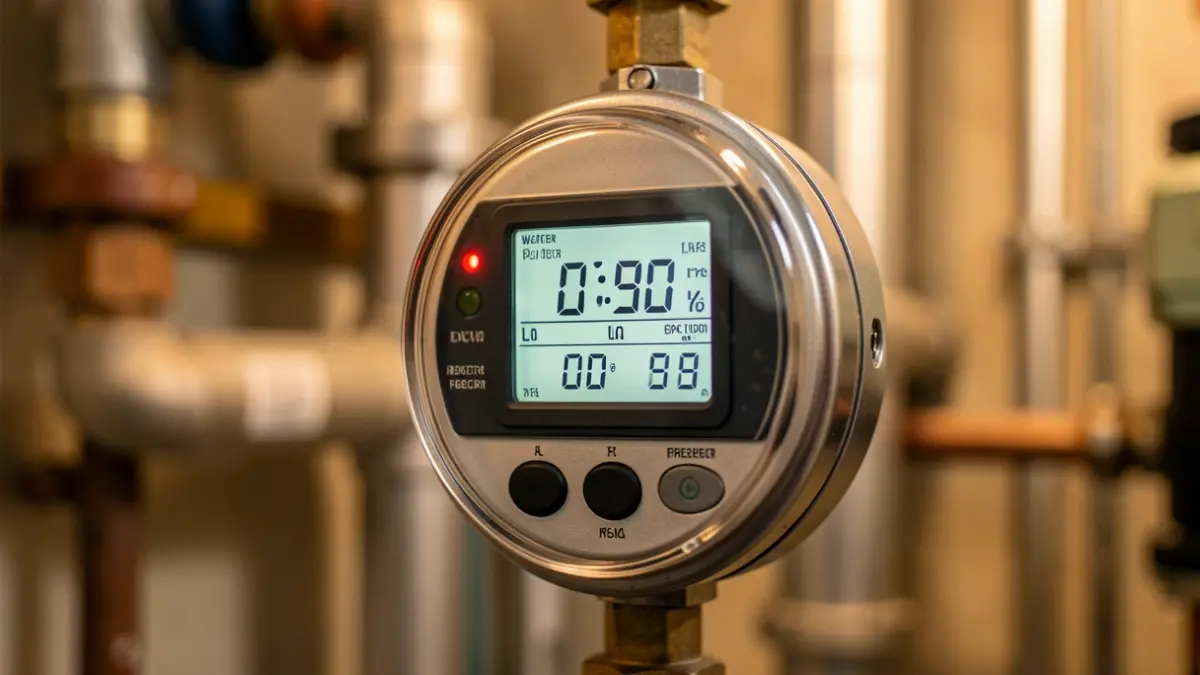 Image of a digital measurement device for water control.