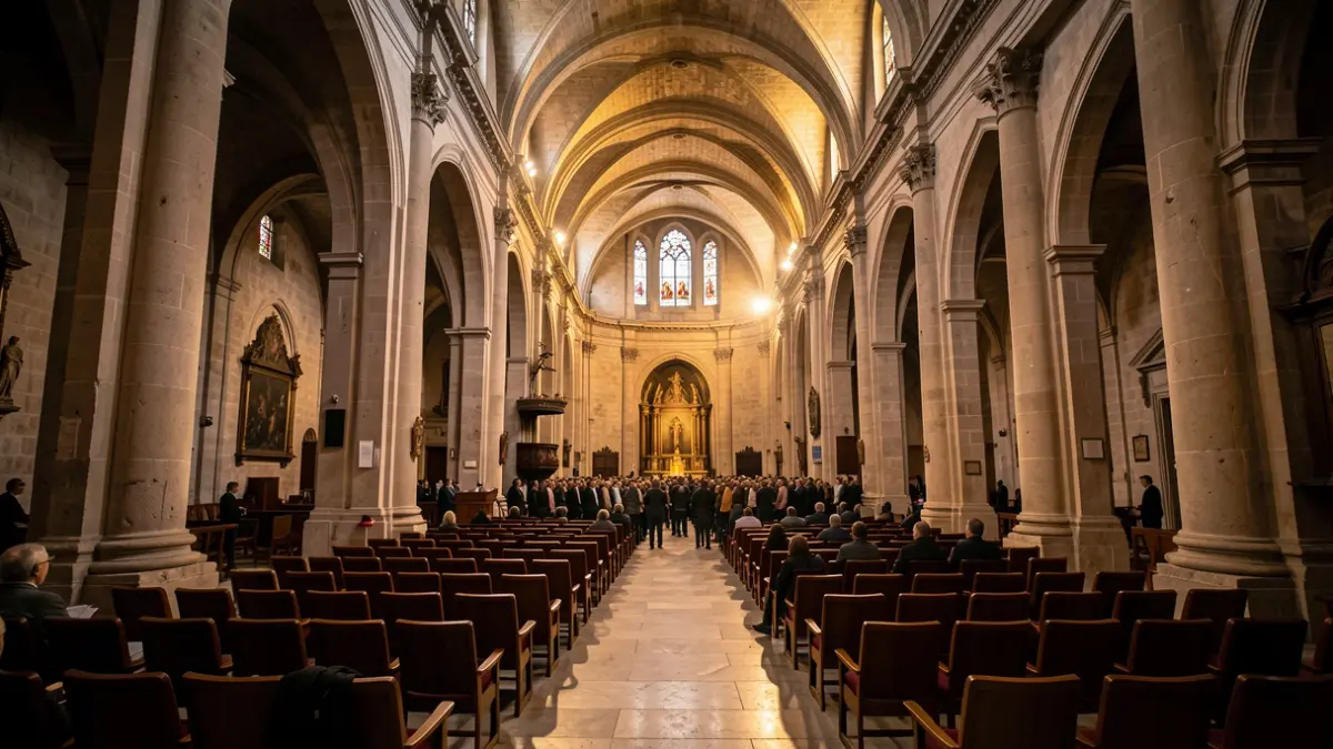 Imagen genérica del interior de la basílica de Santa María de Elche.