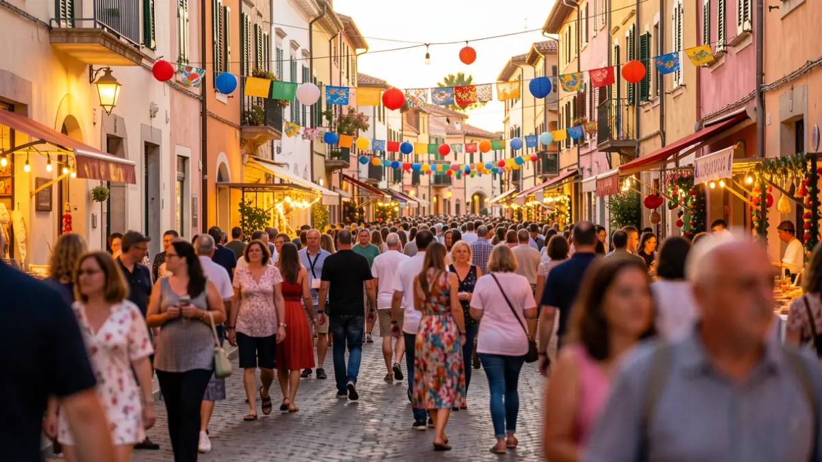 Imagen genérica de una calle animada durante una fiesta popular en la Comunitat Valenciana.