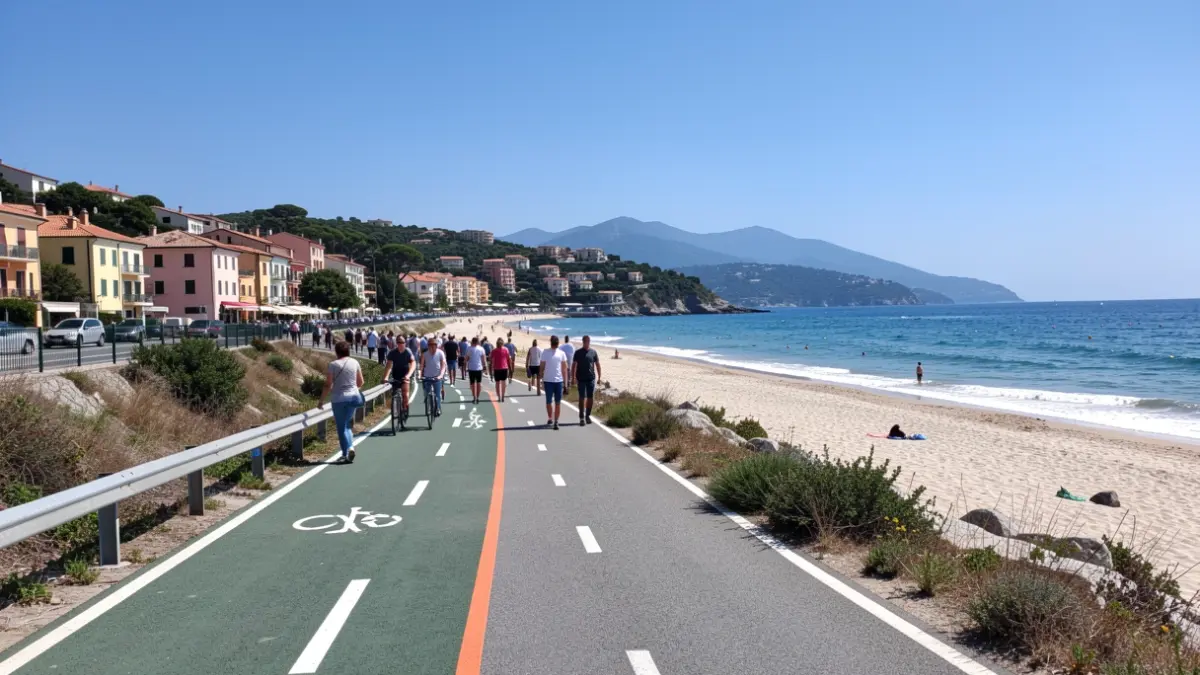 Generic image of the construction of a cycle-pedestrian path.