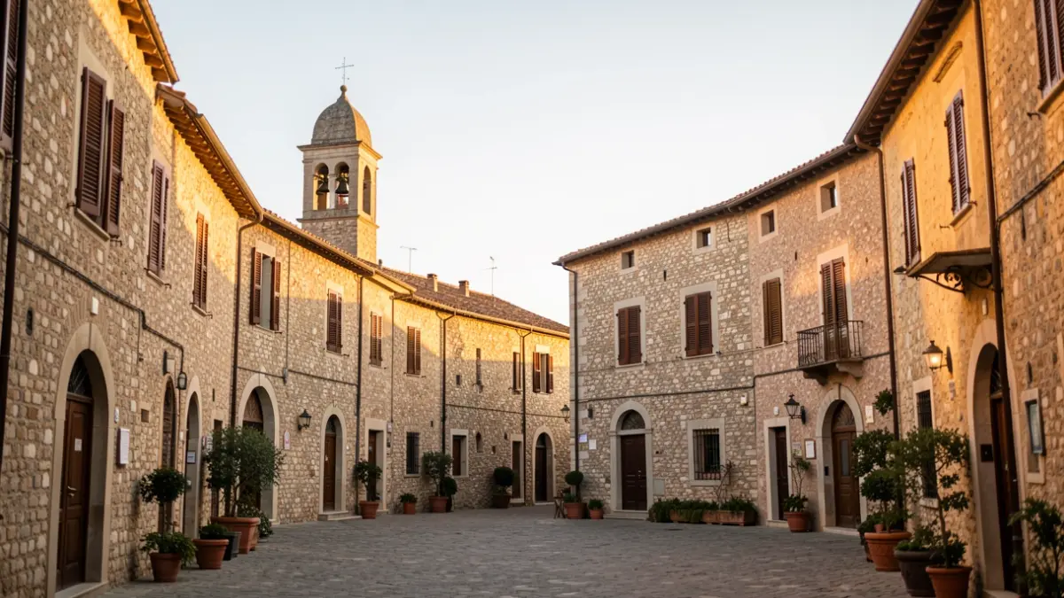 Generic image of a Mediterranean town square with historic buildings.